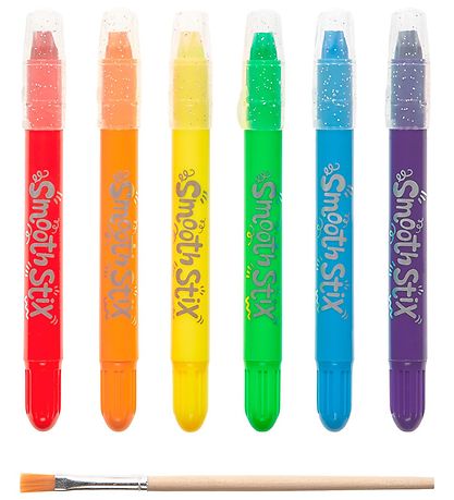 Ooly Gelpennor Vattenfärg - Smooth Stix - 6 st - Flerfärgad