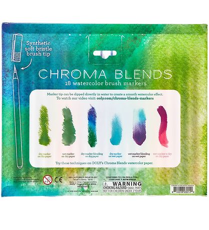 Ooly Vatnslitir - Chroma Blends - 18 Stk.