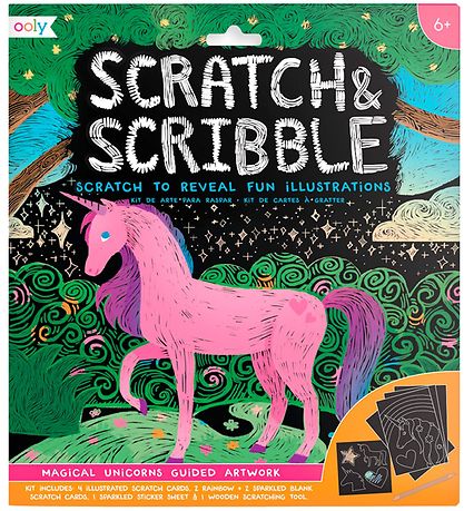 Ooly Scratch Duck Scribble Set - Magical Unicorns