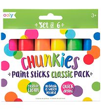 Ooly Jumbo Tússlitir - Chunkies Paint Sticks - 6 Stk. - Marglita