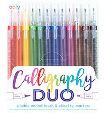 Ooly Tússlitir - Calligraphy Duo - 12 Stk. - Marglitað