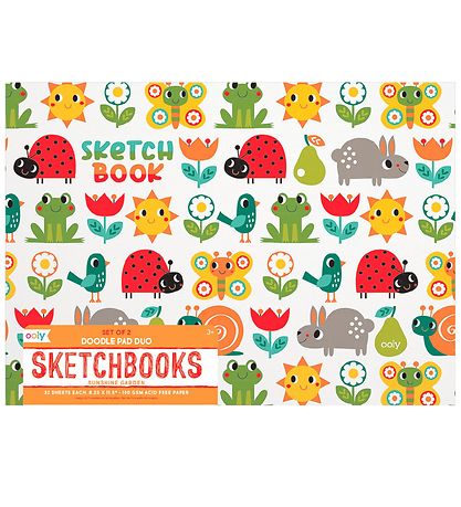Ooly Skizzenbuch - 2er-Pack - Sunshine Garden