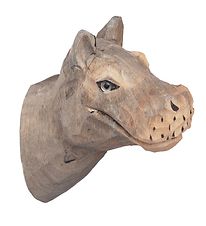 ferm Living Wall Hook - 9,5x9,5x5 cm - Handmade Wood - Hippopota