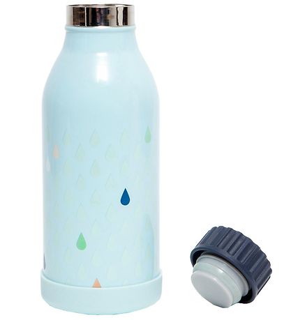 Petit Monkey Thermo Bottle - 350 ml - Drops - Blue