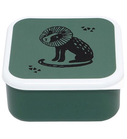 Petit Monkey Lunchbox Set - 3 pcs - Black Animal