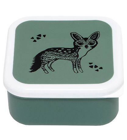 Petit Monkey Lunchbox Set - 3 pcs - Black Animal