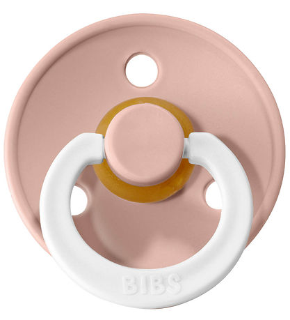 BIBS Colour Glowing Pacifiers - Size 1 - 2-Pack - Round - Blush/