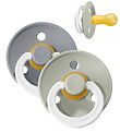 BIBS Colour Glowing Pacifiers - Size 2 - 2-Pack - Round - Sage/C