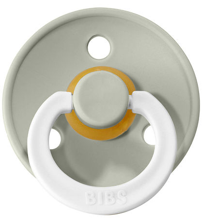 BIBS Colour Glowing Pacifiers - Size 2 - 2-Pack - Round - Sage/C