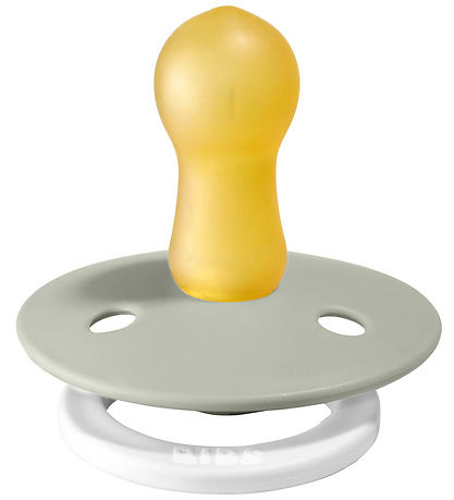 BIBS Colour Glowing Pacifiers - Size 2 - 2-Pack - Round - Sage/C