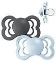 BIBS Supreme+ Pacifiers - Size 1 - 2-Pack - Symmetrical - Iron/B