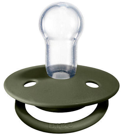 BIBS De Lux Pacifiers - 2-Pack - Round- Sage/Hunter Green