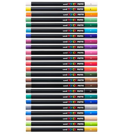 Posca Vaxlitir - 24 Stk. - Marglitað