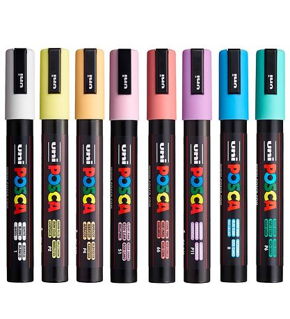Posca Markers - PC-5M - 8 pcs - Muted Colours