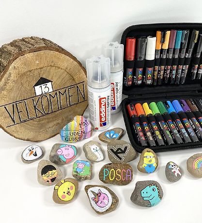 Posca Tússlitir M. Koffort - 24 Stk. - Marglitað