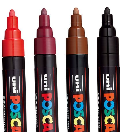 Posca Tússlitir - PC-5M - 8 Stk. - Hiti Litir