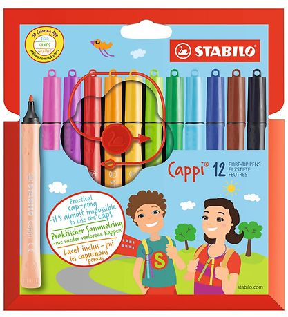 Stabilo Tússlitir - Cappi - 12 Stk. - Marglitað