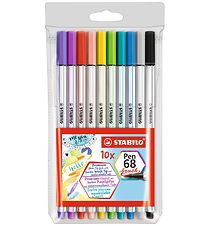 Stabilo Tússlitir - Pen 68 Brush - 10 Stk. - Marglitað