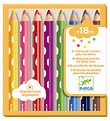 Crayons de couleur Djeco - Court - 8 pces - Multicolore