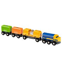 BRIO World Freight train w. 3 Wagons - Multicolour 33982