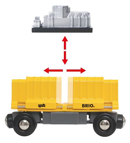 BRIO World Flutningalest M. 3 vagnar - Marglitað 33982