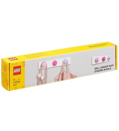 LEGO® Storage Knaggrekke - 33 cm - Lilla/Rosa