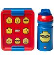 LEGO® Storage Lunchbox/Water Bottle - Iconic - Blue/Red