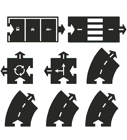 Waytoplay Car Track - Mixed - 8 pcs