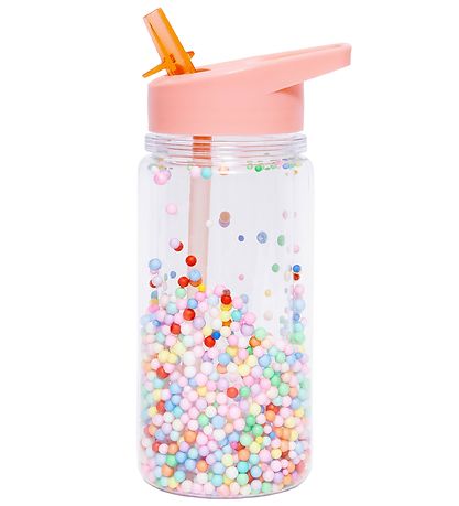 Petit Monkey Water Bottle w. Straw - 300 ml - Macaron Pops - Cor