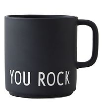 Design Letters Mug - Favourite - Black w. You Rock