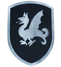 Den Goda Fen Kostüm - Ritterschild - Schwarz/Silber