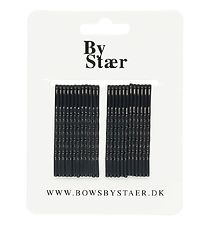 By Stær Hair pins - 4 cm - 24 pcs - Black