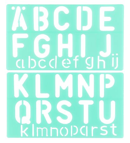 Linex Font Template - 50mm - 4 pcs. - Green