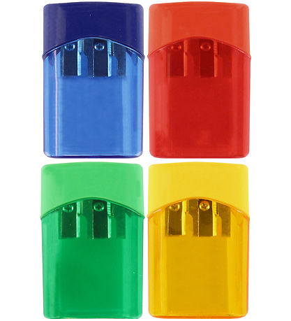 Linex Sharpener - Double - Assorted - Green/Blue/Yellow/Red