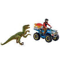 Schleich Dinosaurs - 11.5 x 6.5 cm - ATV & Velociraptor 41466