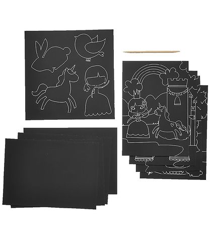 Ooly Scratch and Scribble Set - Princess Garden