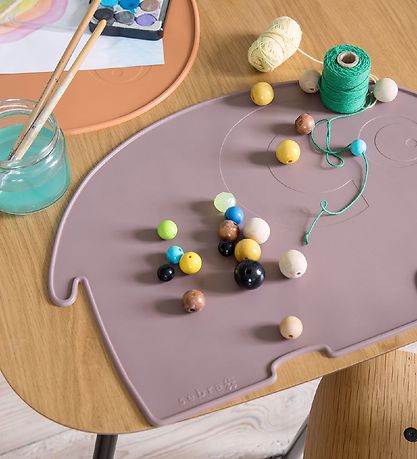 Sebra Placemat - Silicone - Rustic Plum Elephant