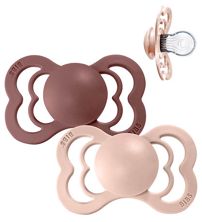 BIBS Supreme+ Pacifiers - Size 1 - 2-Pack - Symmetrical - Woodch