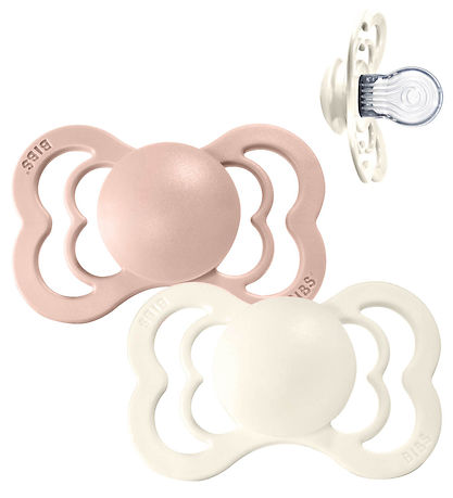 BIBS Supreme+ Pacifiers - Size 1 - 2-Pack - Symmetrical - Blush/
