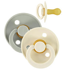 BIBS Colour Pacifiers - Size 1 - 2-Pack - Round - Ivory/Sage