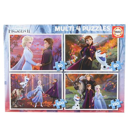 Educa Puzzel - 4 Verschillende - Frozen II