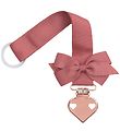 Little Wonders Pacifier Clip - Cinnabar w. Bow/Copper Heart