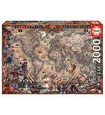 Educa Púsluspil - 2000 Kubbar - Pirates Kort