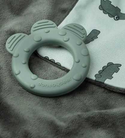 Done By Deer Comfort Blanket w. Teether - Green