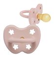 Hevea Pacifier - 0-3 Mths. - Natural Rubber - Powder Pink w. Flo