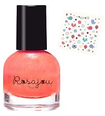 Rosajou Nail Polish w. Nailstickers - Coral