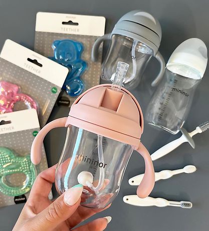 Mininor Cup w. Straws - Tritan - 220 mL - Pink