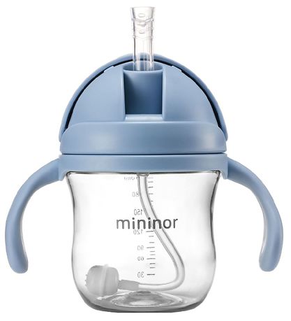 Mininor Bolli M. sogrör - Tritan - 220 ml - Blátt
