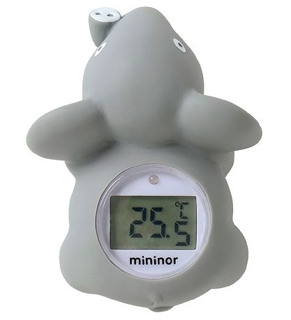 Mininor Bath Thermometer - Elephant - Grey