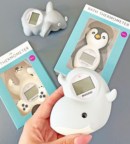 Mininor Bath Thermometer - Elephant - Grey